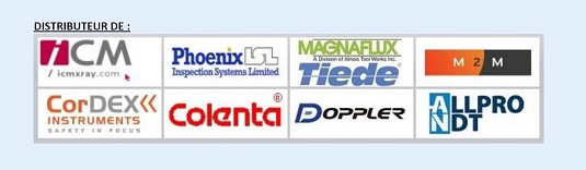 Distributeur de : ICM X-Ray, Phoenix ISL, Magnaflux/Tiede, M2M, CordEx, Colenta, Doppler, AllPro NDT