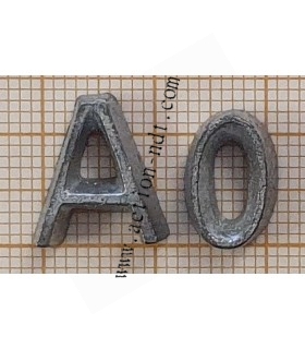 Grandes Lettres en Plomb RADAC Biseautées Hauteur 12.5mm