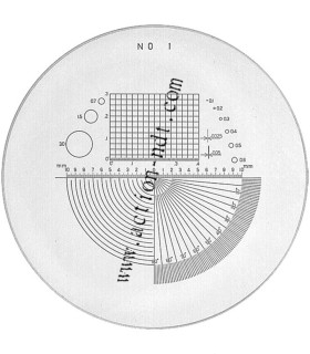 Réticule n°1 pour loupe de mesure Peak X10  modèle 1983, 2028, 2004