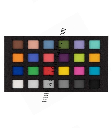 Mini charte de 24 couleurs de références format 40x24mm